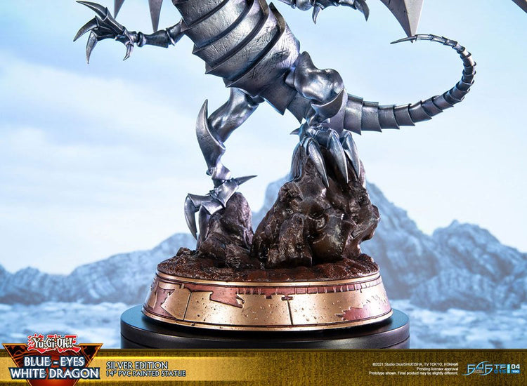 [PREORDINE] Statua Yu-Gi-Oh! Blue-Eyes White Dragon Silver Edition 35 cm - First 4 Figures - Statue