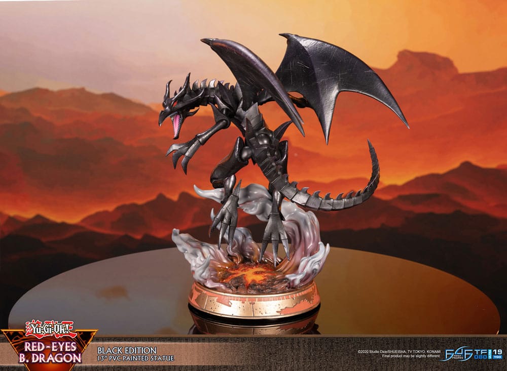 [PREORDINE] Statua Yu-Gi-Oh! Red-Eyes Black Dragon Versione Nera 33 cm - First 4 Figures - Statue