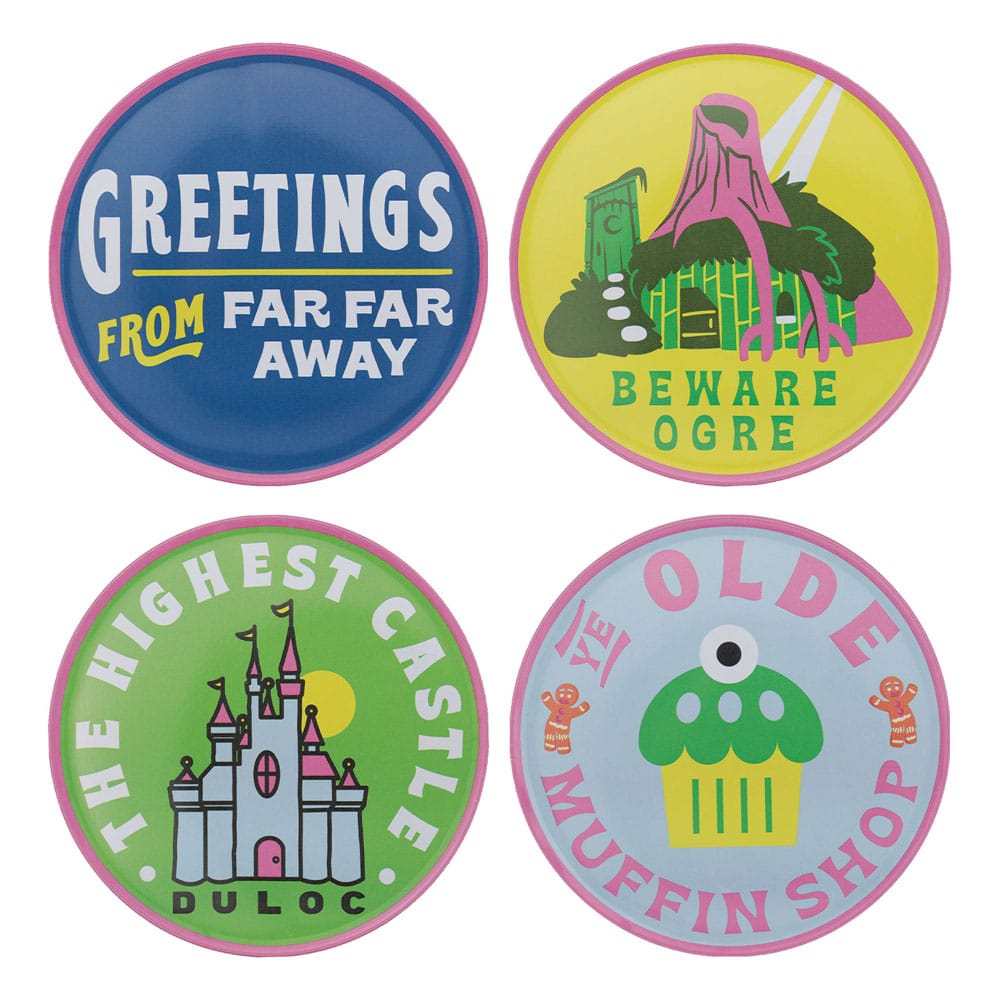 [PREORDER] SHREK - 4 Embossed Metal Coasters