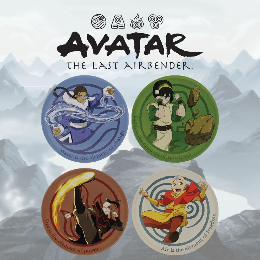 [PREORDER] Avatar The Last Airbender Coaster 4-Pack