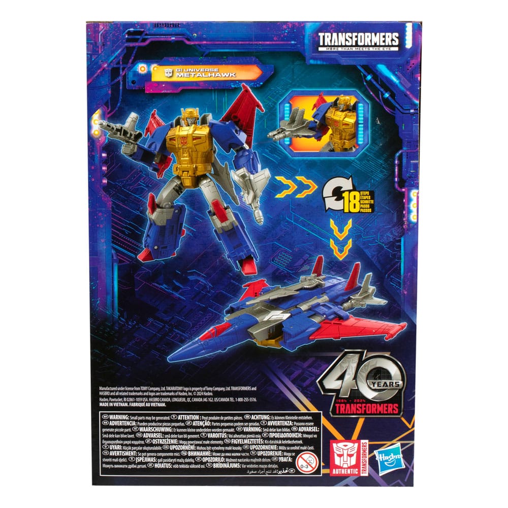 TRANSFORMERS GENERATION - G1 Universe Metalhawk - Action Figure 18cm