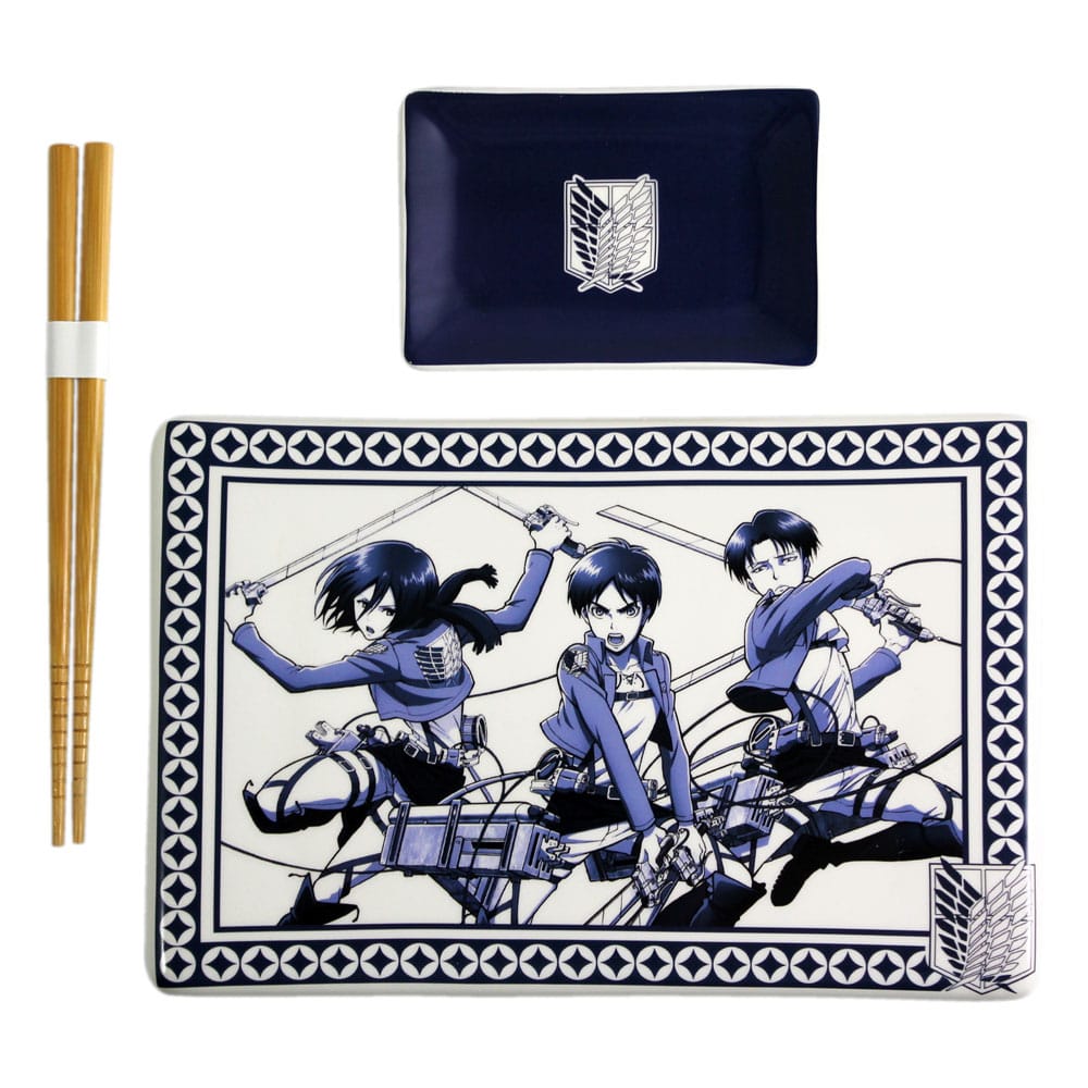 [PREORDER] Attack on Titan Ceramic Sushi Set with Chopsticks