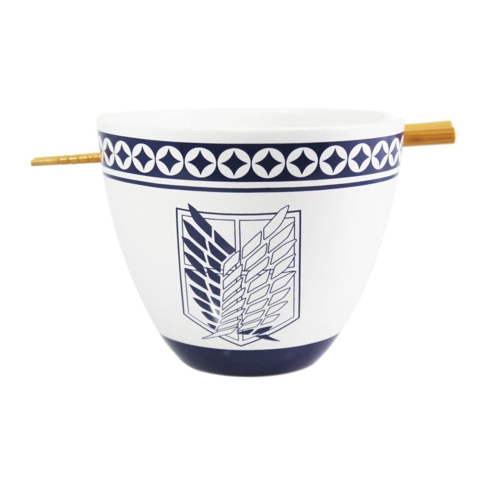 [PREORDER] Attack on Titan Ramen Bowl with Chopsticks Emblem 473 ml