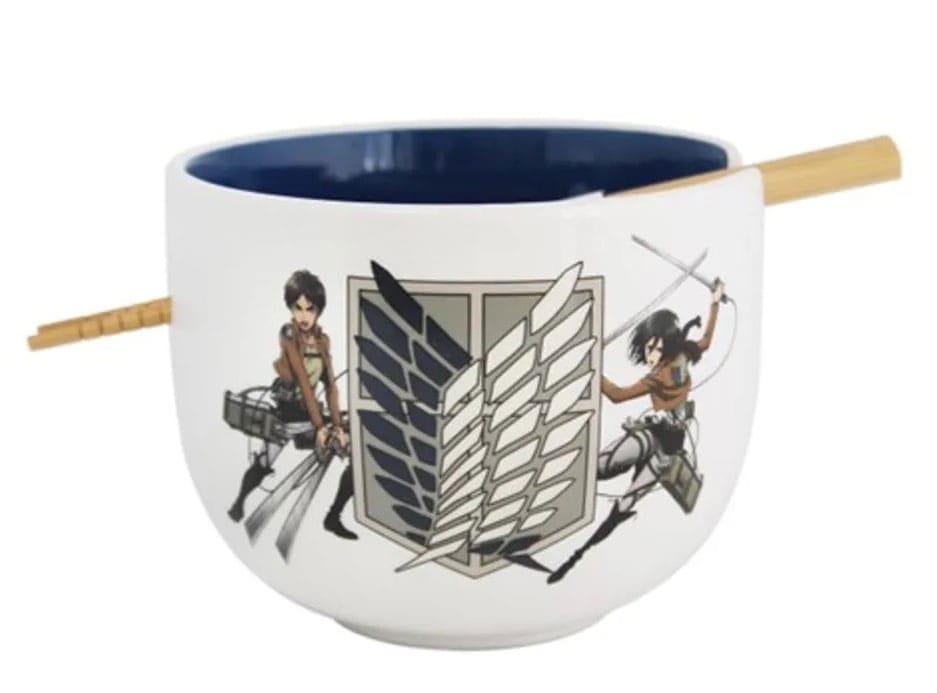 [PREORDER] Attack on Titan Ramen Bowl with Chopsticks Survey Corps 414 ml