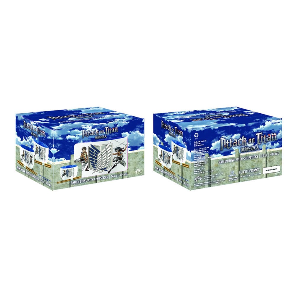[PREORDER] Attack on Titan Ramen Bowl with Chopsticks Survey Corps 414 ml