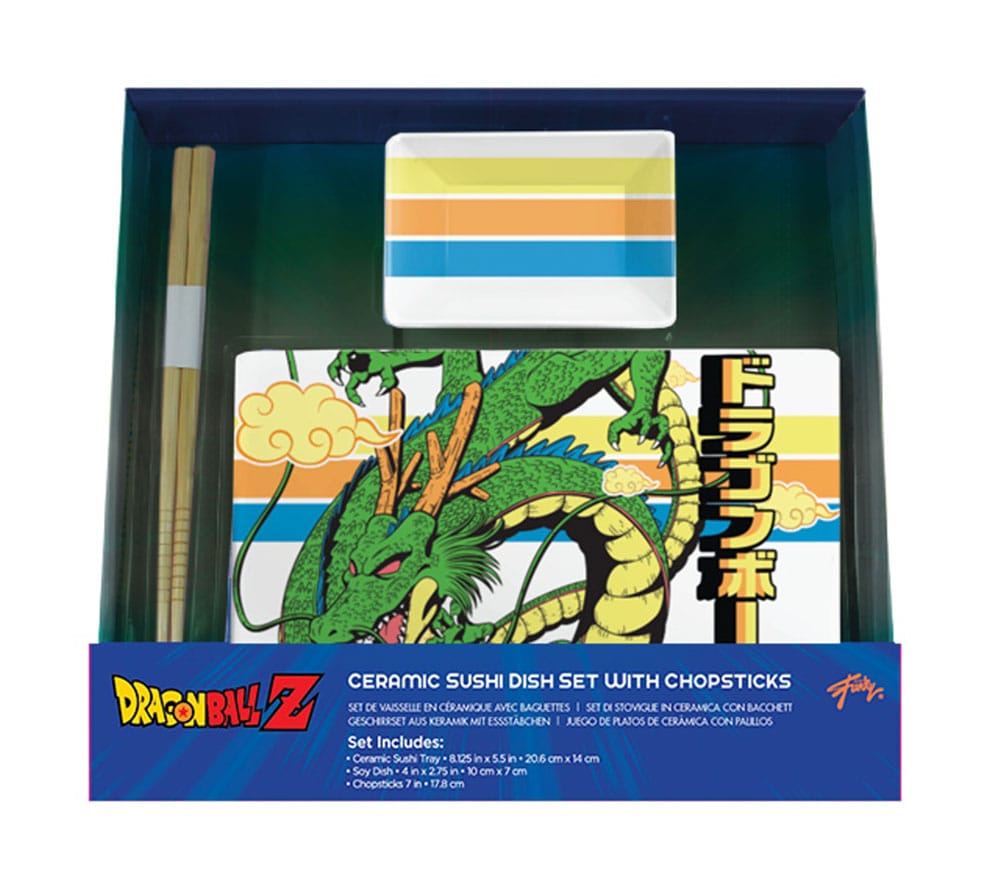 [PREORDER] Dragon Ball Z Ceramic Sushi Set with Chopsticks Shenron