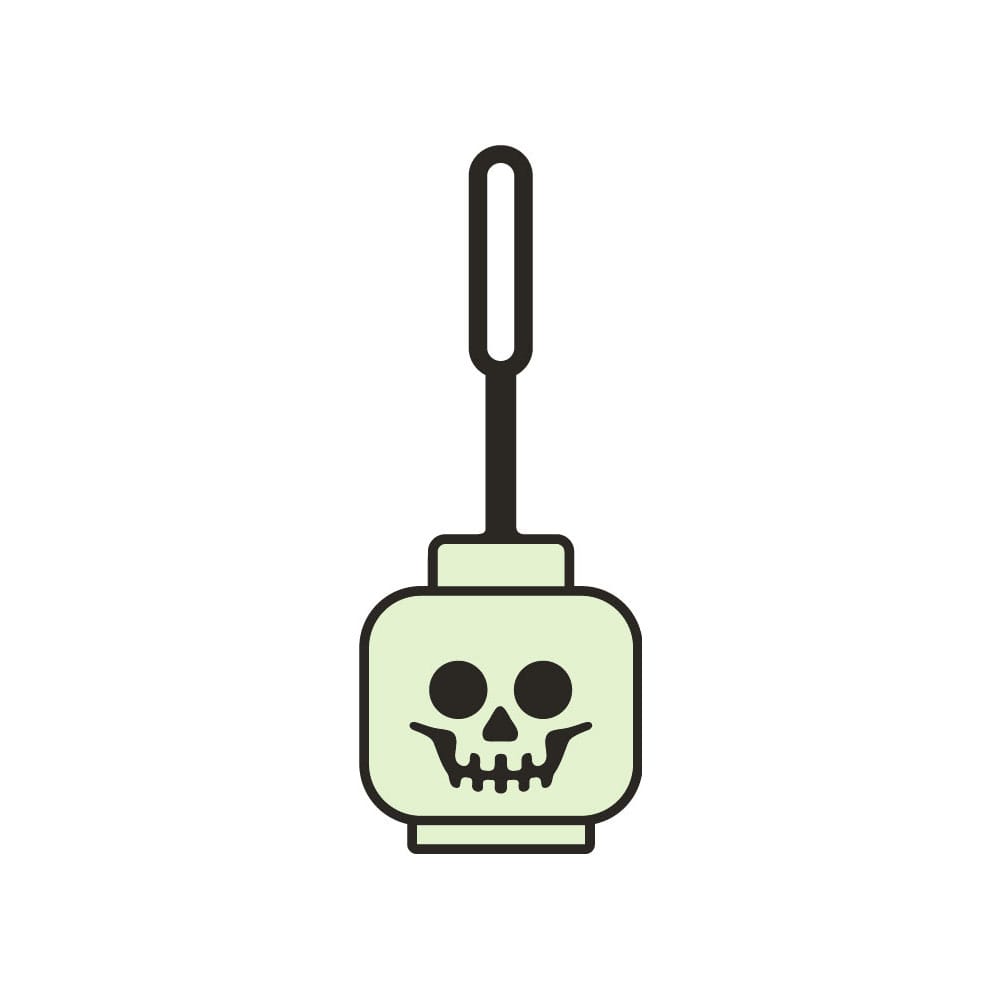 [PREORDER] LEGO Minifigures Luggage tag Skeleton head Glow in the Dark 10 cm
