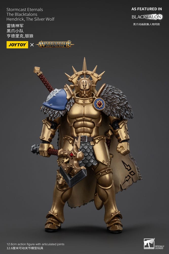 [PREORDER] Warhammer Age of Sigmar Actionfigur Stormcast Eternals The Blacktalons Hendrick The Silver Wolf 20 cm