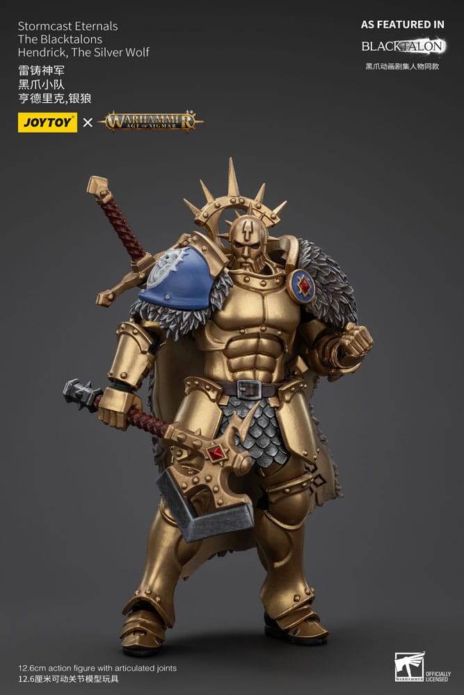 [PREORDER] Warhammer Age of Sigmar Actionfigur Stormcast Eternals The Blacktalons Hendrick The Silver Wolf 20 cm