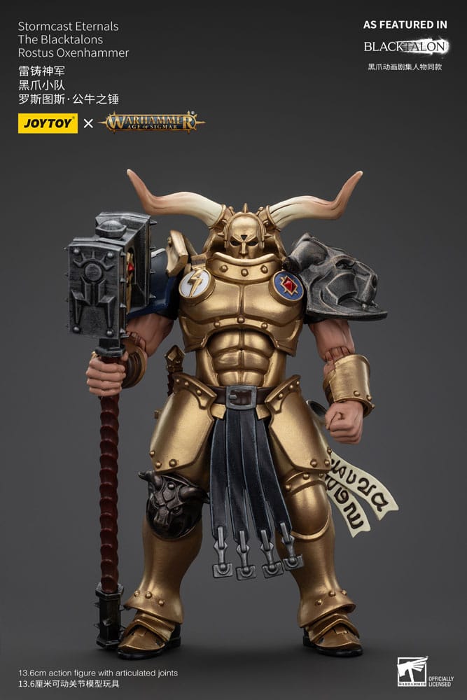 [PREORDER] Warhammer Age of Sigmar Actionfigur Stormcast Eternals The Blacktalons Rostus Oxen hammer 20 cm