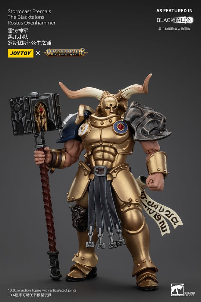 [PREORDER] Warhammer Age of Sigmar Actionfigur Stormcast Eternals The Blacktalons Rostus Oxen hammer 20 cm
