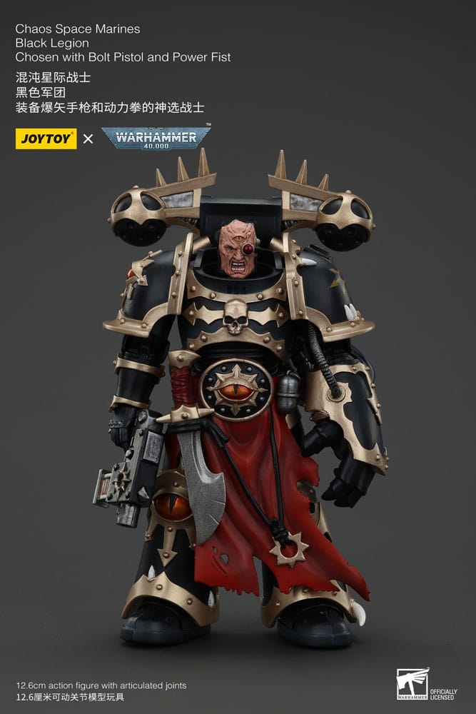 [PREORDER] Warhammer 40k Actionfigur Chaos Space Marines Black Legion Chosen with Bolt Pistol and Power Fist 20 cm