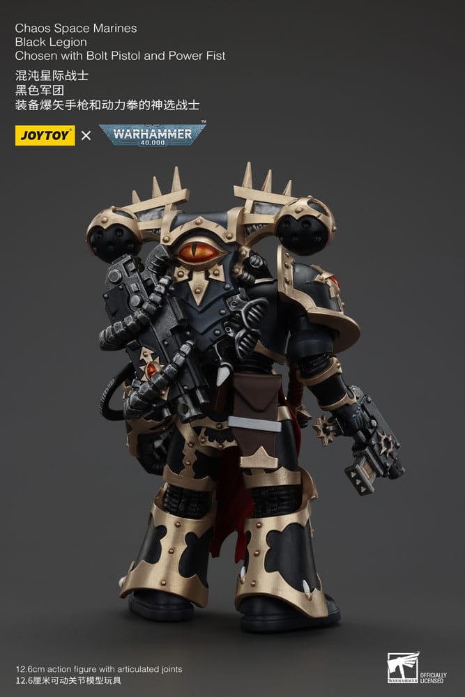 [PREORDER] Warhammer 40k Actionfigur Chaos Space Marines Black Legion Chosen with Bolt Pistol and Power Fist 20 cm