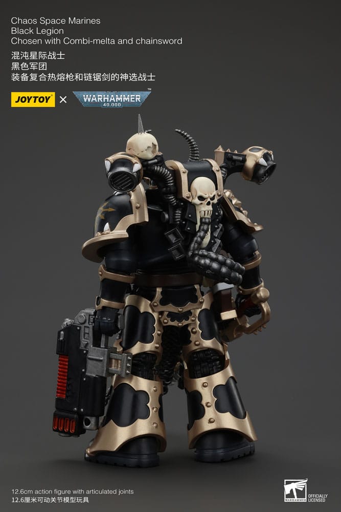 [PREORDER] Warhammer 40k Actionfigur Chaos Space Marines Black Legion Chosen with Combi-melta and chainsword 20 cm