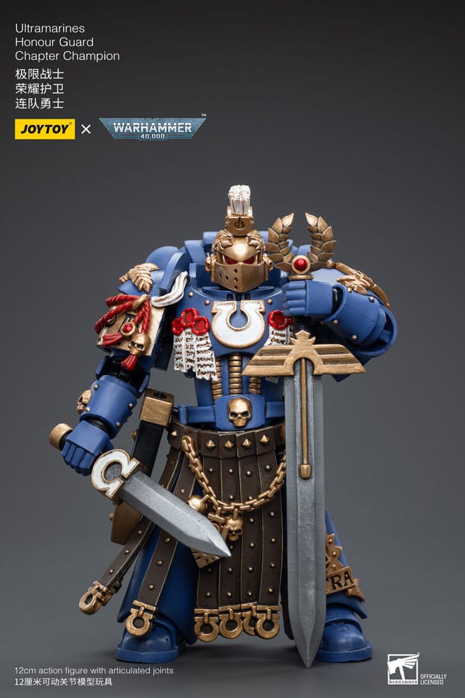 [PREORDER] Warhammer 40k Action Figure 1/18 Ultramarines Honour Guard Chapter Champion 12 cm