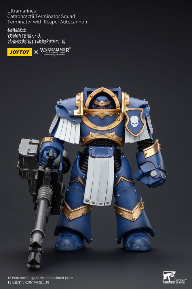 [PREORDER] Warhammer The Horus Heresy Action Figure 1/18 Uitramarines Cataphractii Terminator Squad Terminator with Reaper Autocannon 14 cm