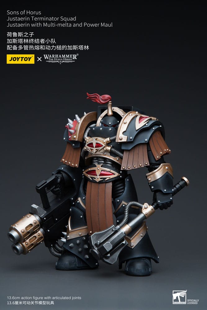 [PREORDER] Warhammer The Horus Heresy Action Figure 1/18 Sons of Horus Justaerin Terminator Squad Justaerin with Multi-melta and Power MauL 12 cm