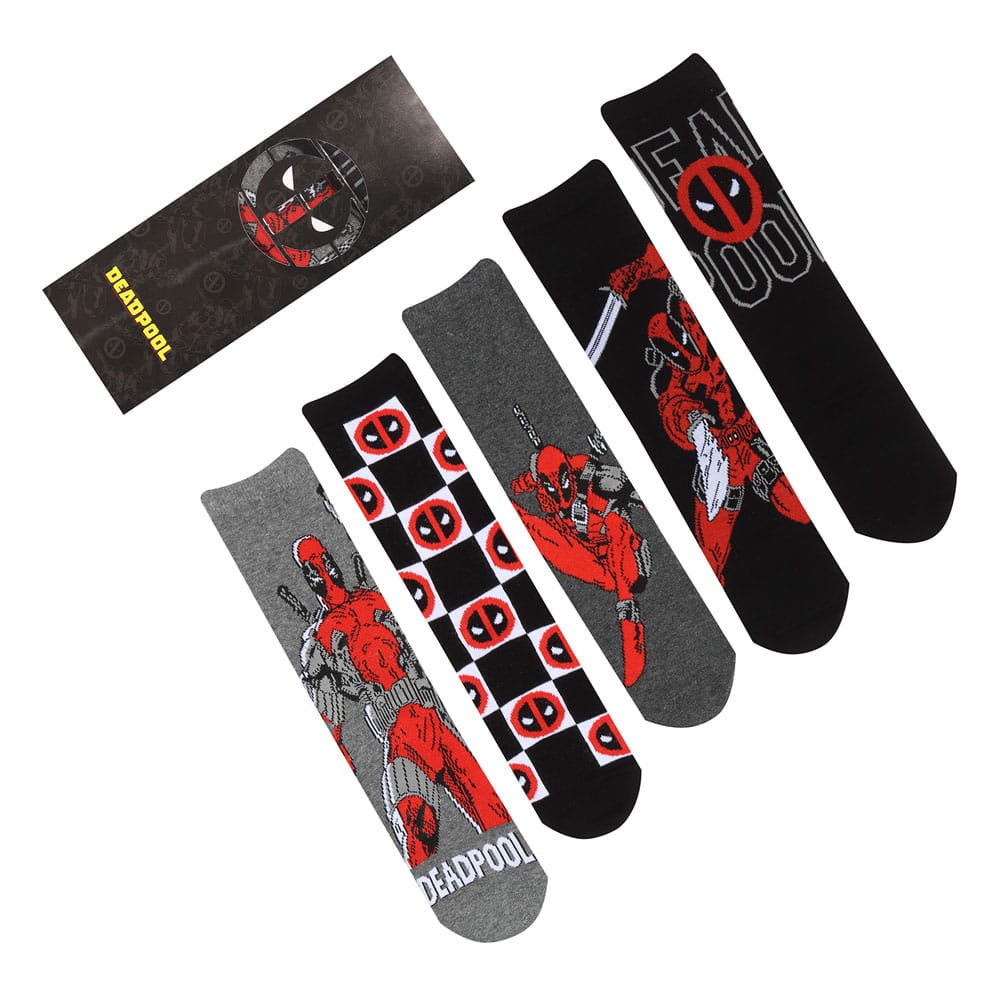 [PREORDER] Marvel Socks 5-Pack Deadpool L-XL