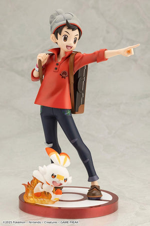 Statua Pokémon ARTFX J: Victor & Scorbunny 21 cm - Kotobukiya - Statue