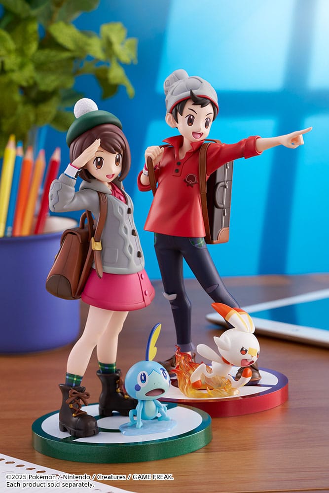 Statua Pokémon ARTFX J: Victor & Scorbunny 21 cm - Kotobukiya - Statue