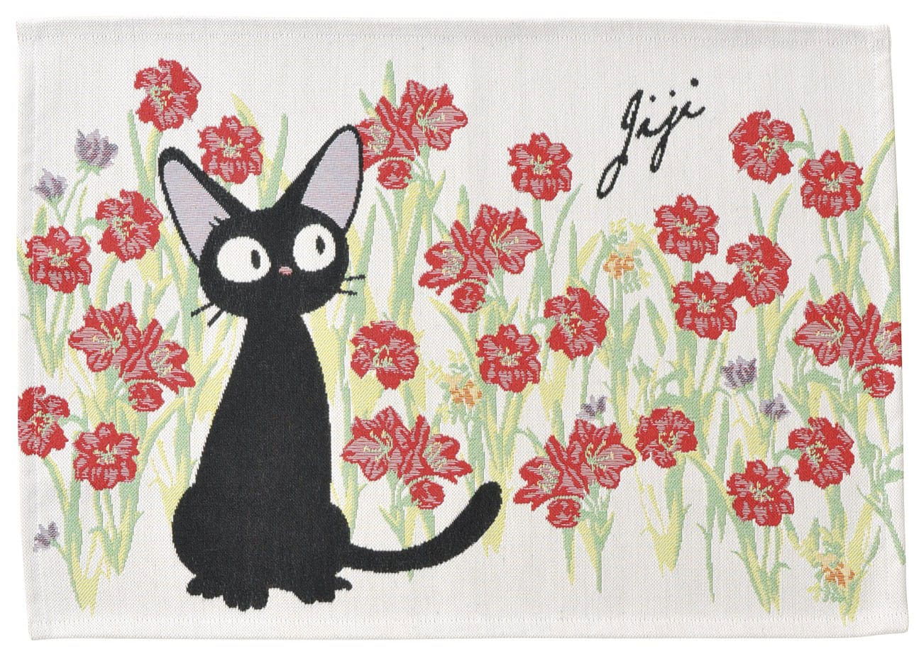 KIKI'S DELIVERY SERVICE - Jiji Red Flowers - Table Mat 34x48cm