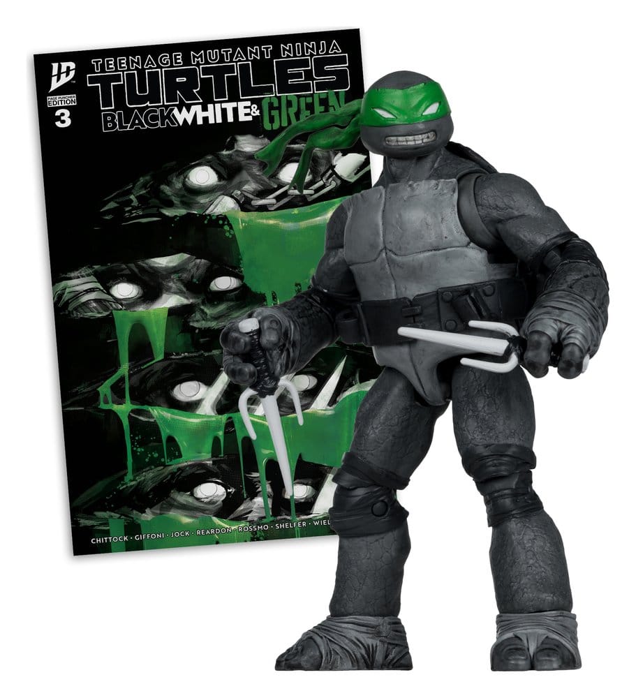 Tartarughe Ninja Action Figure Page Punchers (Bianco, Nero e Verde) - Edizione Limitata - McFarlane Toys - Action figures