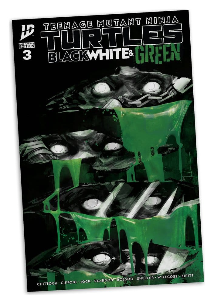 Tartarughe Ninja Action Figure Page Punchers (Bianco, Nero e Verde) - Edizione Limitata - McFarlane Toys - Action figures
