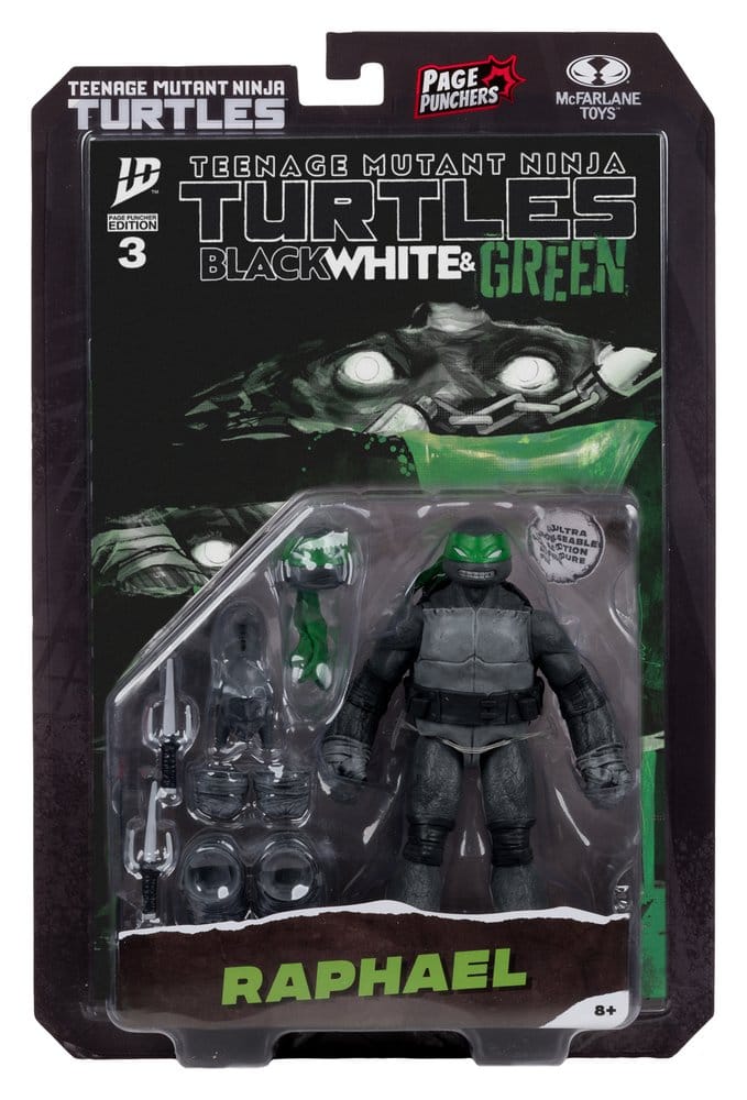 Tartarughe Ninja Action Figure Page Punchers (Bianco, Nero e Verde) - Edizione Limitata - McFarlane Toys - Action figures