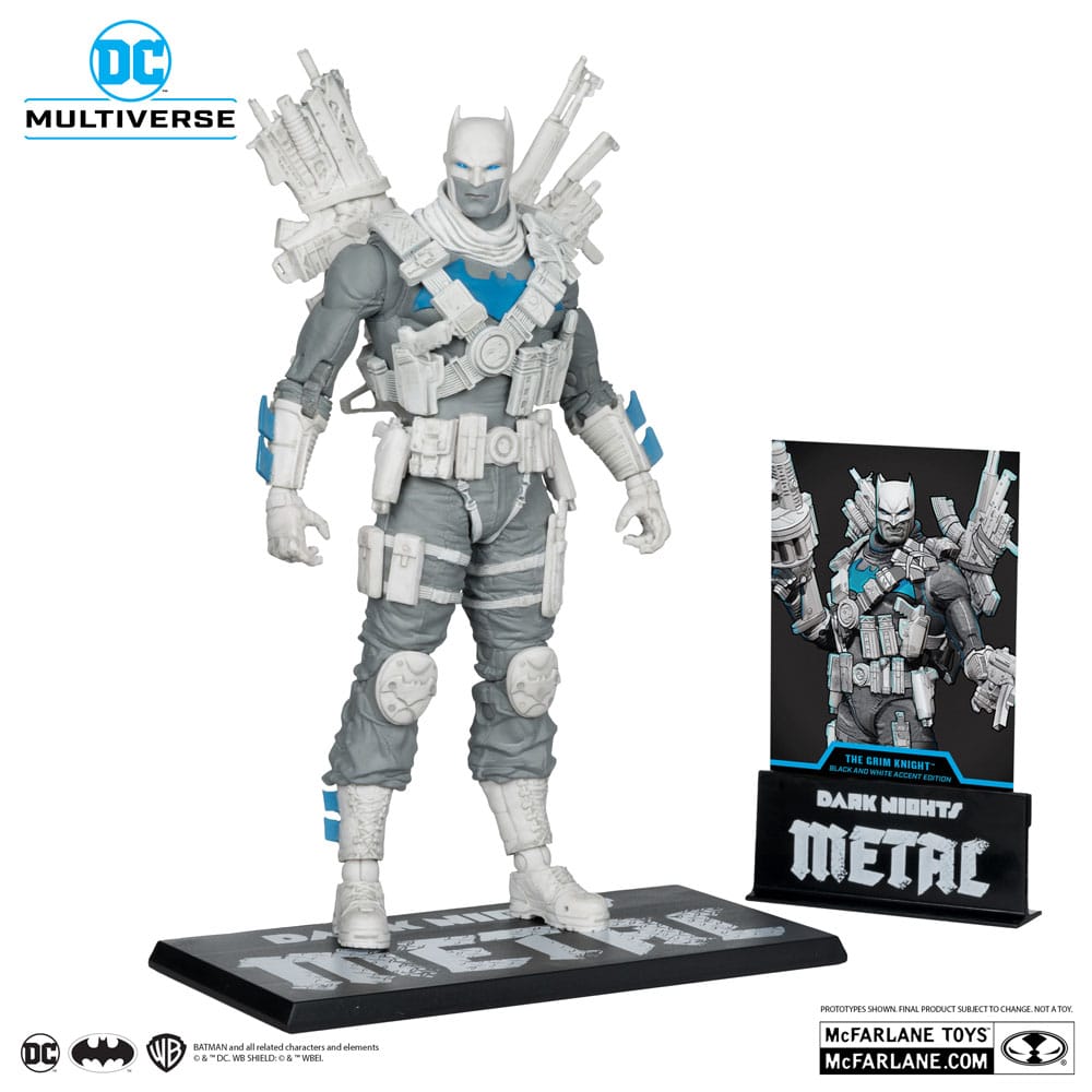 Action Figure DC Multiverse: The Grim Knight (Dark Nights Metal) - Edizione Black & White - McFarlane Toys - Action figures