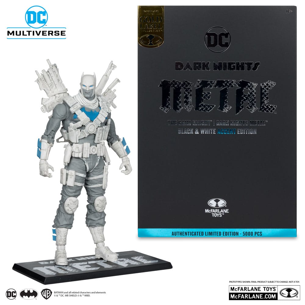 Action Figure DC Multiverse: The Grim Knight (Dark Nights Metal) - Edizione Black & White - McFarlane Toys - Action figures
