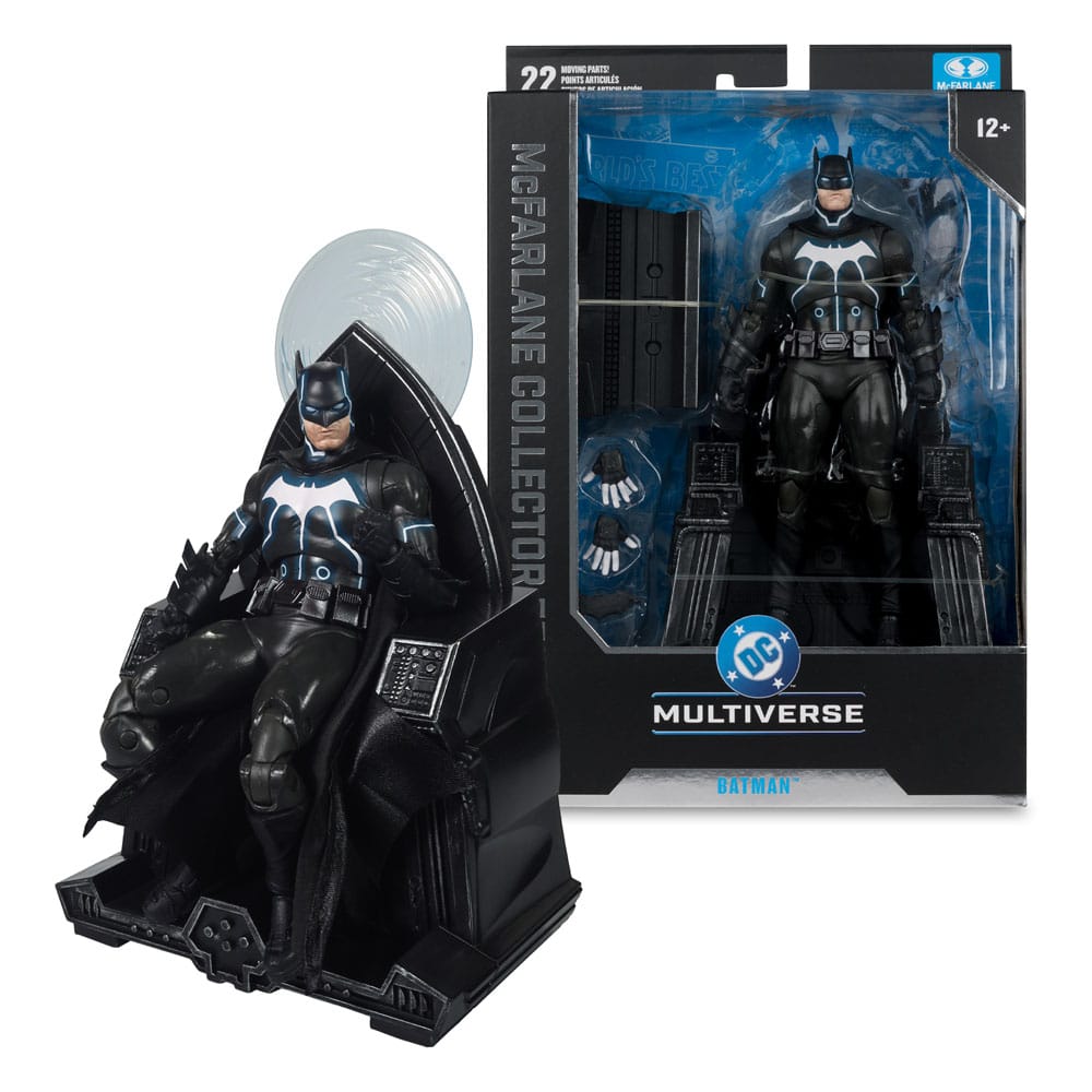 Action Figure DC Multiverse McFarlane: Batman (Darkseid War) con Sedia Mobius - 18 cm - McFarlane Toys - Action figures