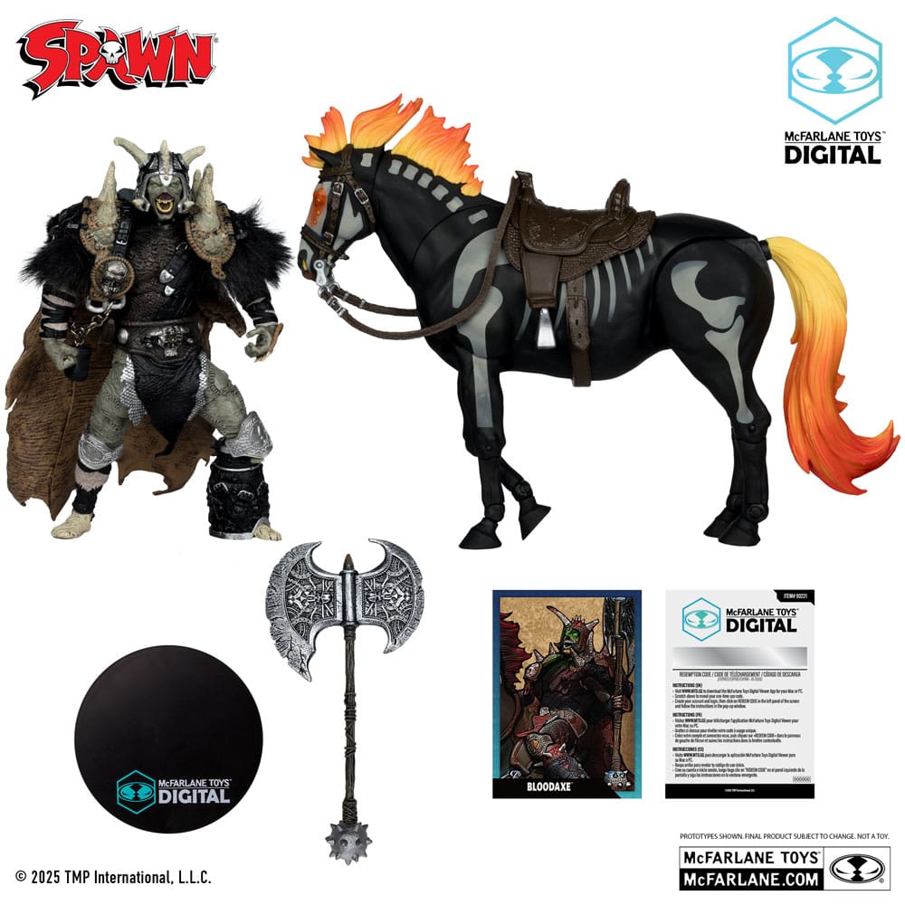 Spawn Action Figure Bloodaxe con Cavallo - McFarlane Toys 30th Anniversary - McFarlane Toys - Action figures