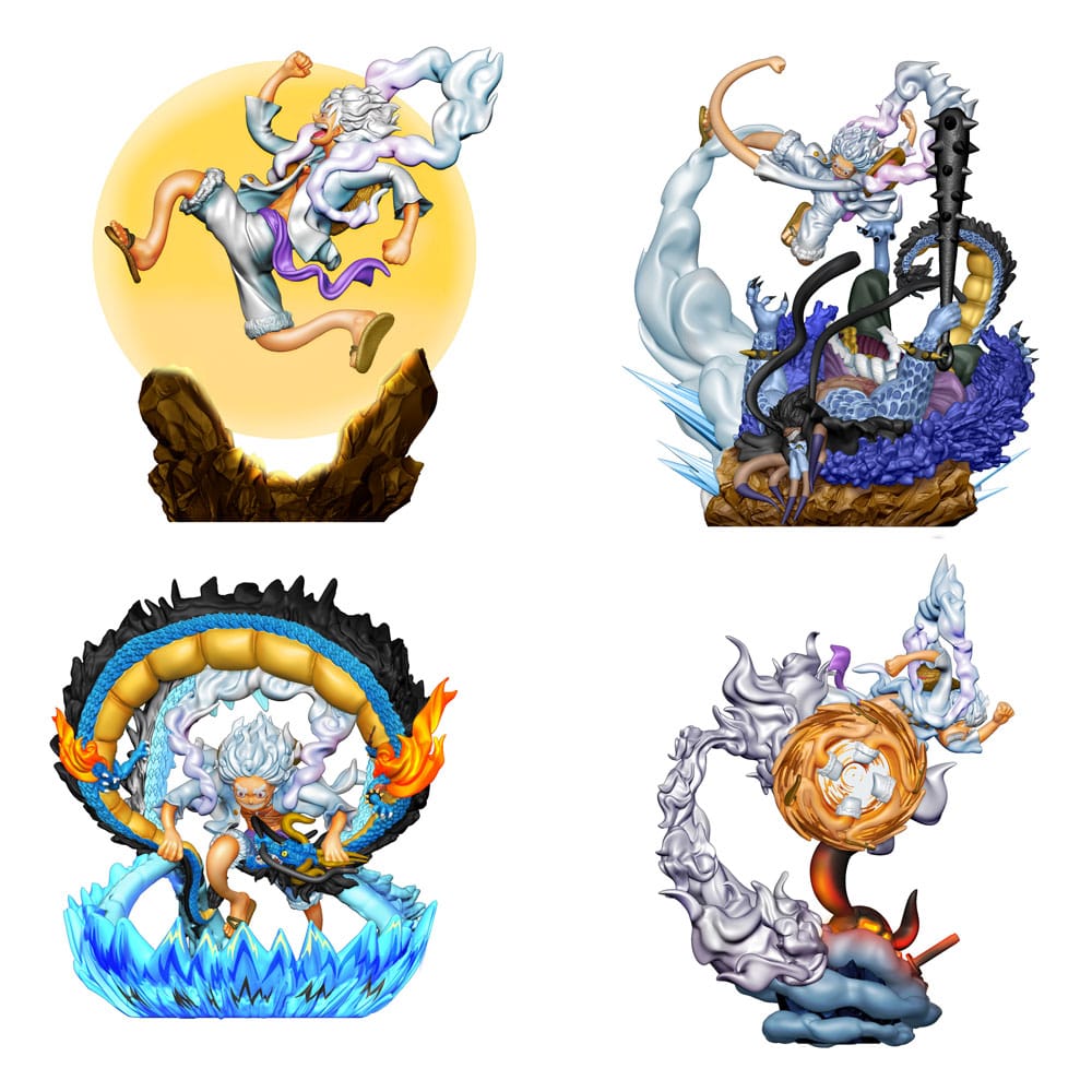 [PREORDER] ONE PIECE - Logbox Re Birth Gear 5 - 4 Statue Set Petitrama 9cm