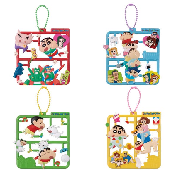 [PREORDINE] Crayon Shin-chan - Portachiavi Plat Collection Vol. 2 (Assortimento 4 pezzi) - Megahouse - Ciondole & collane