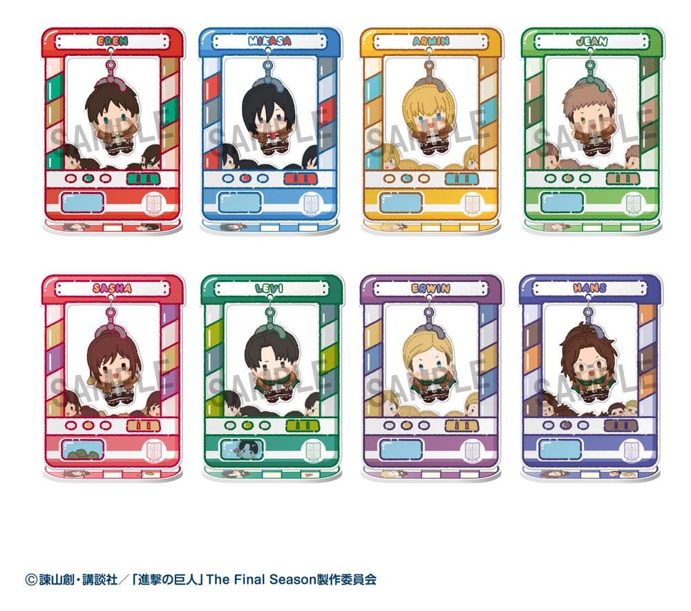 [PREORDINE] Attack on Titan - Mini-Figure Acrylic Chara Catcher 9 cm Blind Box (8 pezzi) - Megahouse - Mini-figurine