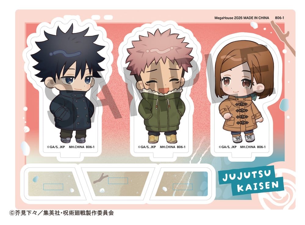 [PREORDINE] Jujutsu Kaisen - Stand Acrilico 5° Anniversario Buddycolle - Megumi Fushiguro, Yuji Itadori & Nobara Kugisaki 10 cm - Megahouse - Mini-figurine