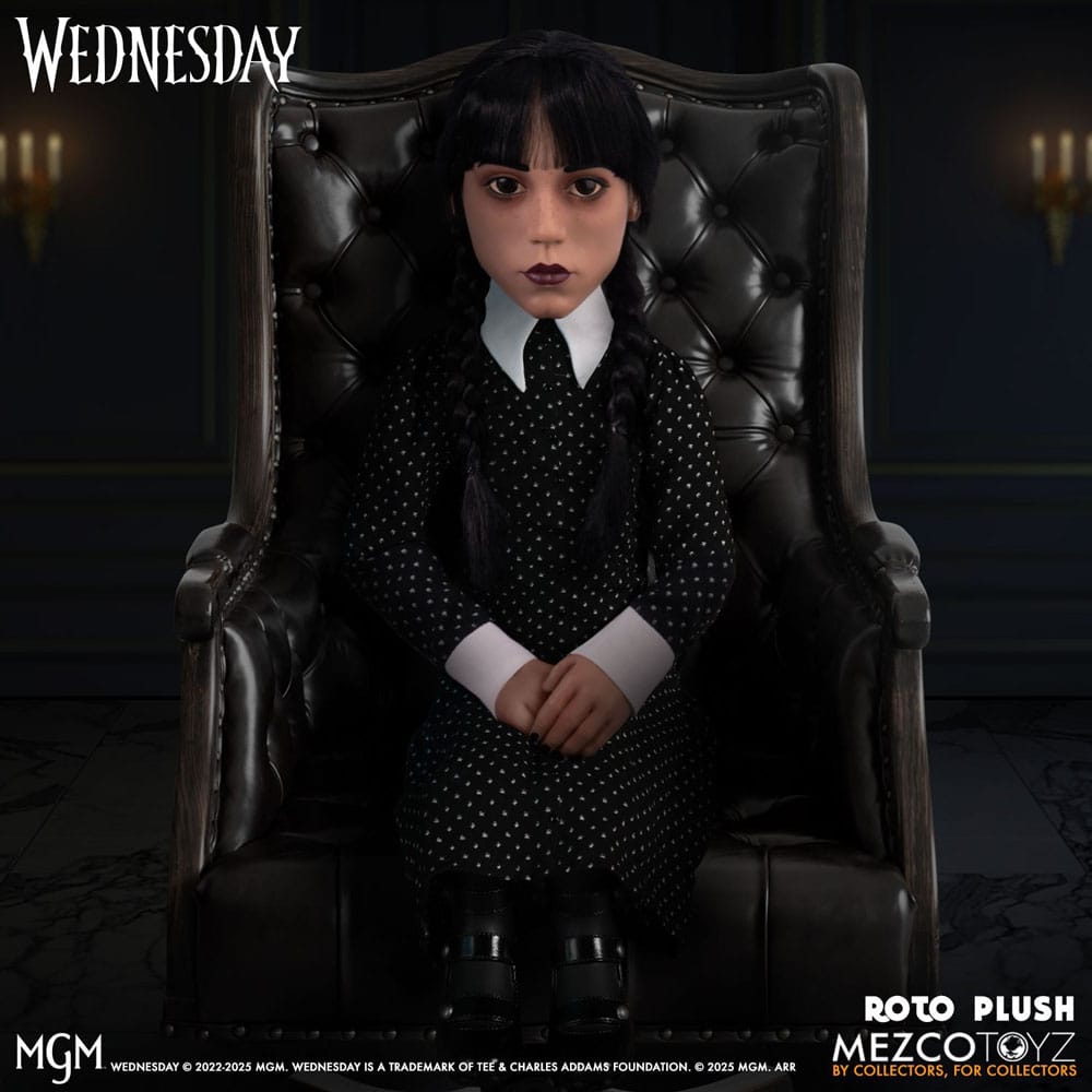 [PREORDINE] Peluche Wednesday Addams MDS Roto 46 cm - Mezco Toys - Peluche