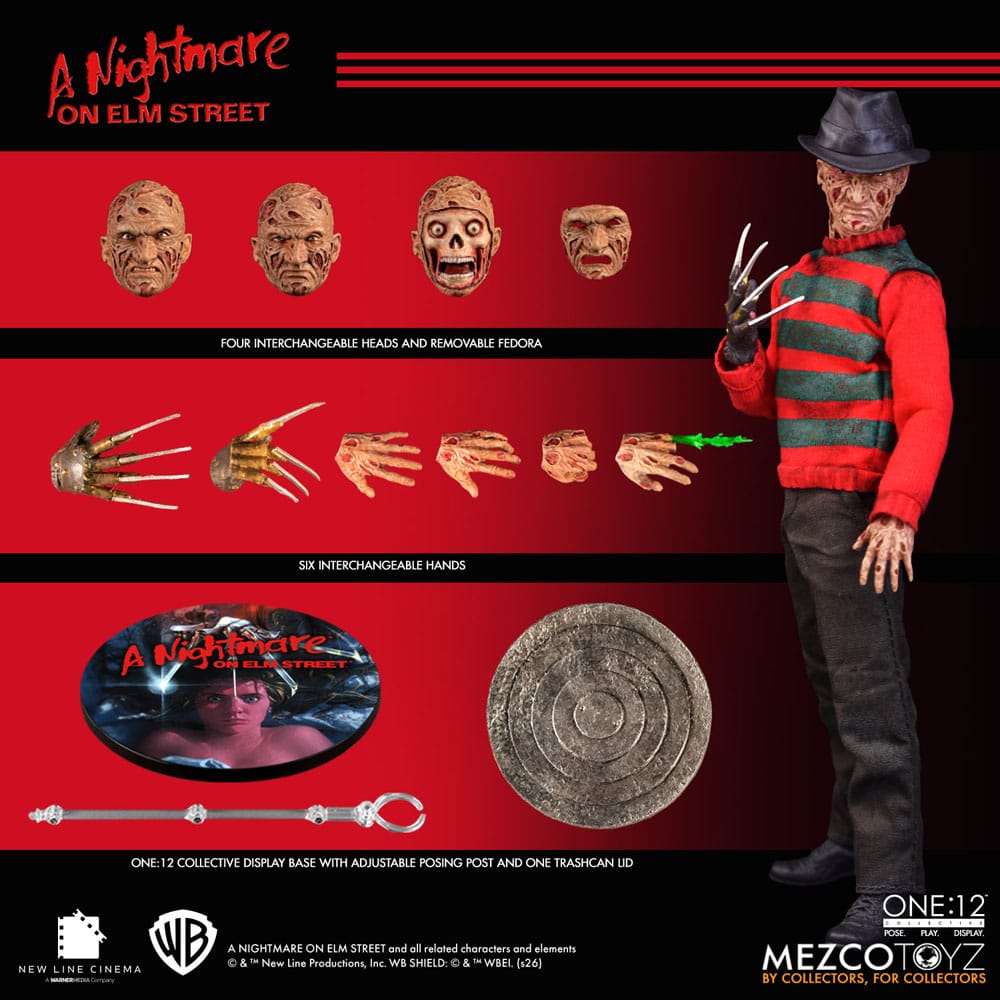 [PREORDINE] Action Figure Nightmare on Elm Street 1/12 Freddy Krueger 17 cm - Mezco Toys - Action figures