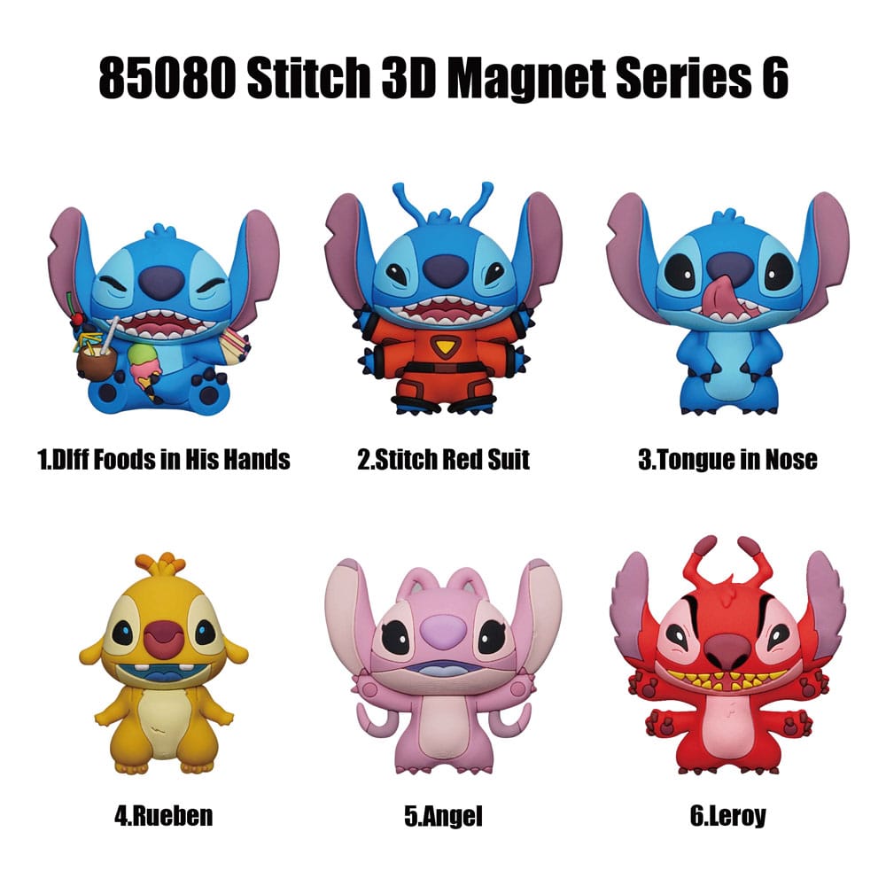 [PREORDER] Lilo & Stitch Magnets blind pack Stitch Series 6 Display (12)