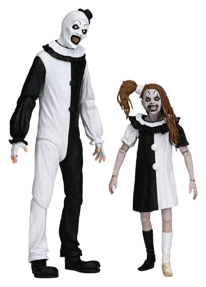 [PREORDINE] Terrifier 2 Action Figures 2-Pack: Art the Clown & Little Pale Girl 18 cm - NECA - Action figures