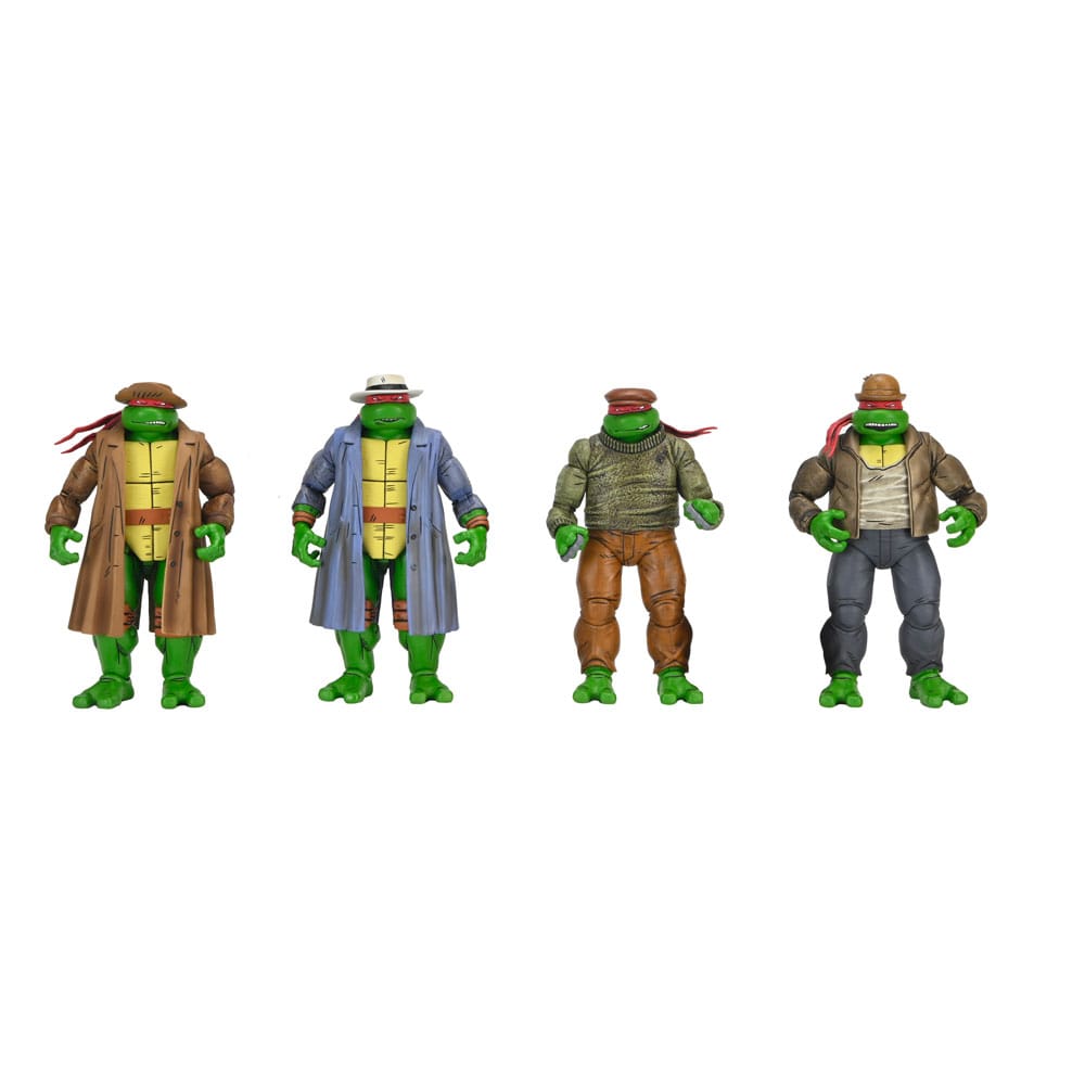 Tartarughe Ninja: Action Figure Gangster Turtles 18 cm - Set 4 pezzi - NECA - Action figures