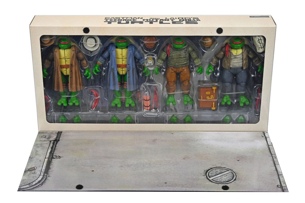 Tartarughe Ninja: Action Figure Gangster Turtles 18 cm - Set 4 pezzi - NECA - Action figures