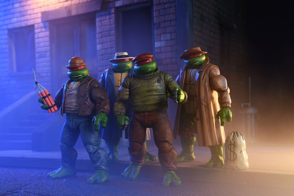 Tartarughe Ninja: Action Figure Gangster Turtles 18 cm - Set 4 pezzi - NECA - Action figures