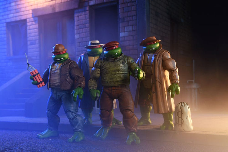 Tartarughe Ninja: Action Figure Gangster Turtles 18 cm - Set 4 pezzi - NECA - Action figures