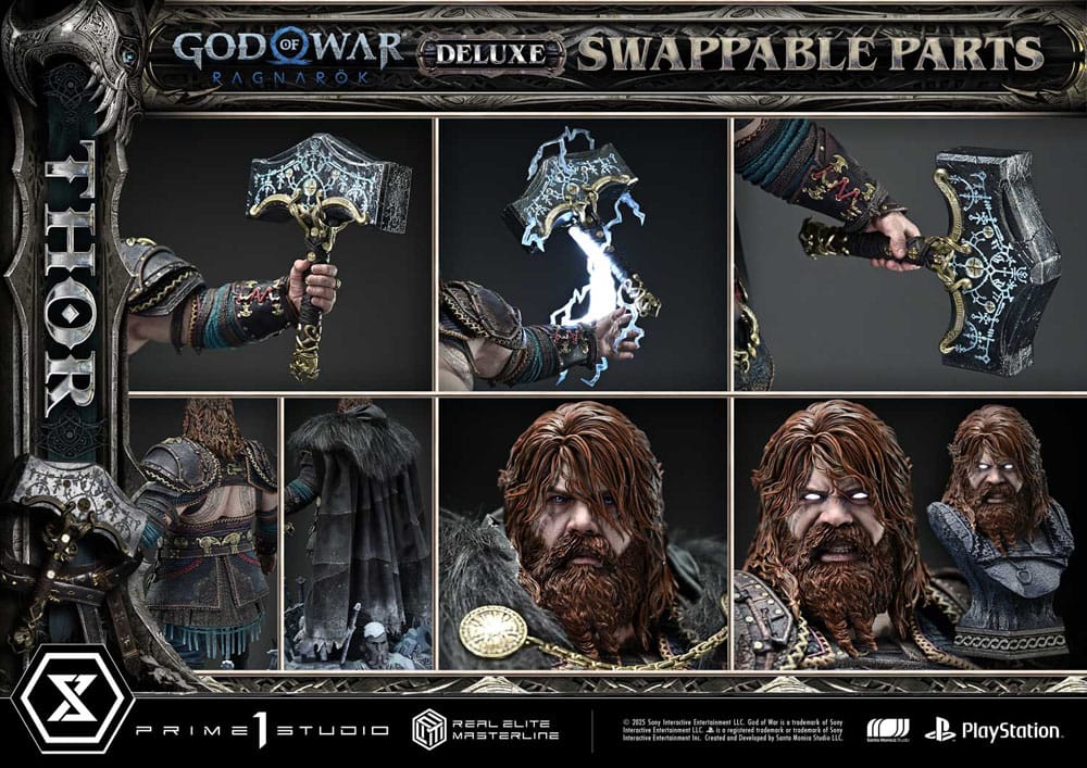 [PREORDINE] God of War: Ragnarök Statua Real Elite Masterline 1/3 Thor Deluxe Version 105 cm - Prime 1 Studio - Statue