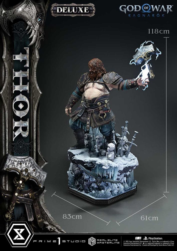[PREORDINE] God of War: Ragnarök Statua Real Elite Masterline 1/3 Thor Deluxe Version 105 cm - Prime 1 Studio - Statue