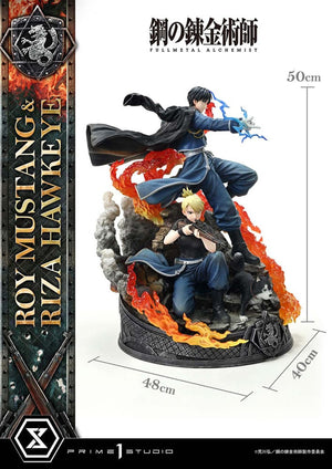 [PREORDINE] Fullmetal Alchemist Statue 1/6 Roy Mustang & Riza Hawkeye Deluxe Bonus Version 50 cm - Prime 1 Studio - Statue
