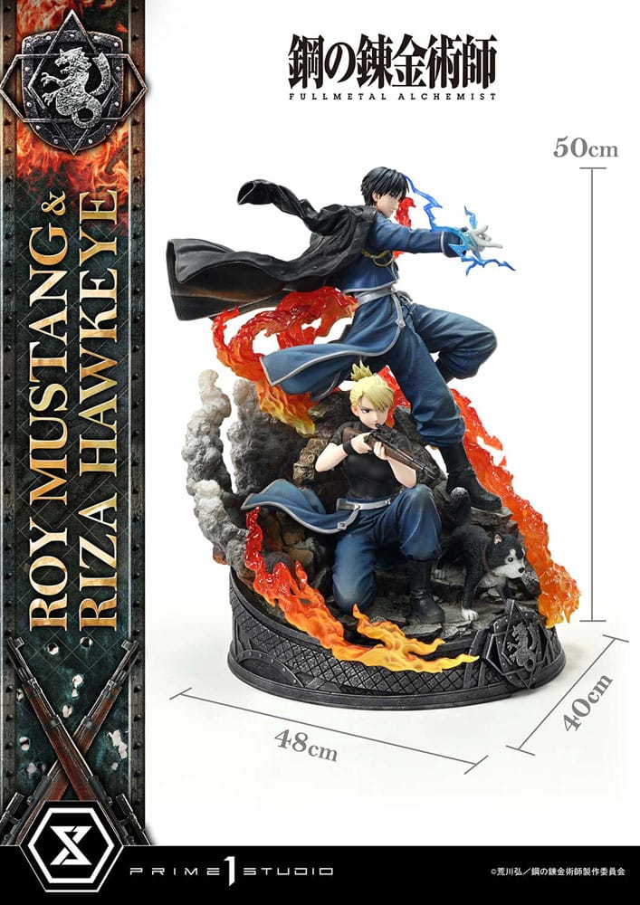 [PREORDINE] Fullmetal Alchemist Statue 1/6 Roy Mustang & Riza Hawkeye Deluxe Bonus Version 50 cm - Prime 1 Studio - Statue