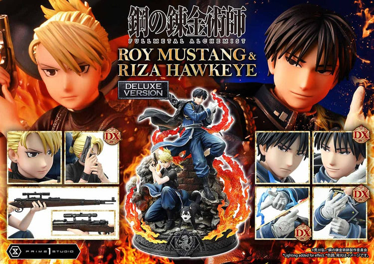 [PREORDINE] Fullmetal Alchemist Statue 1/6 Roy Mustang & Riza Hawkeye Deluxe Bonus Version 50 cm - Prime 1 Studio - Statue