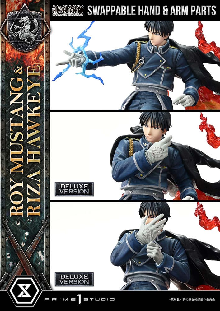 [PREORDINE] Fullmetal Alchemist Statue 1/6 Roy Mustang & Riza Hawkeye Deluxe Bonus Version 50 cm - Prime 1 Studio - Statue
